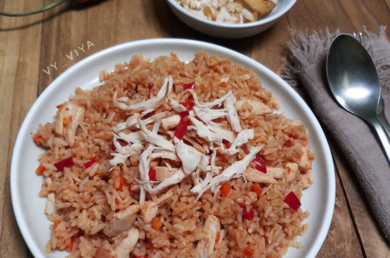 Nasi Merah Ayam Suwir Pedas Sehat